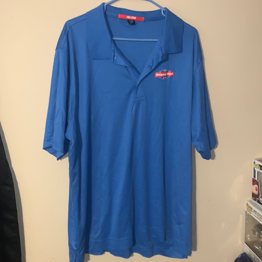 Happy Dad 2XL Dri Fit Blue Polo